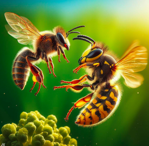 abeja y avispa