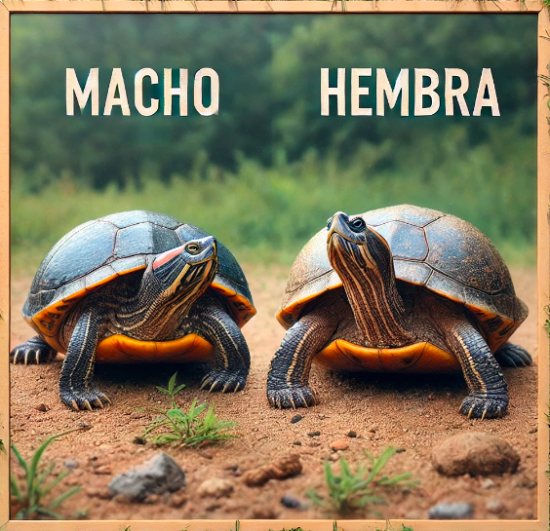 diferencias entre tortugas macho y hembra